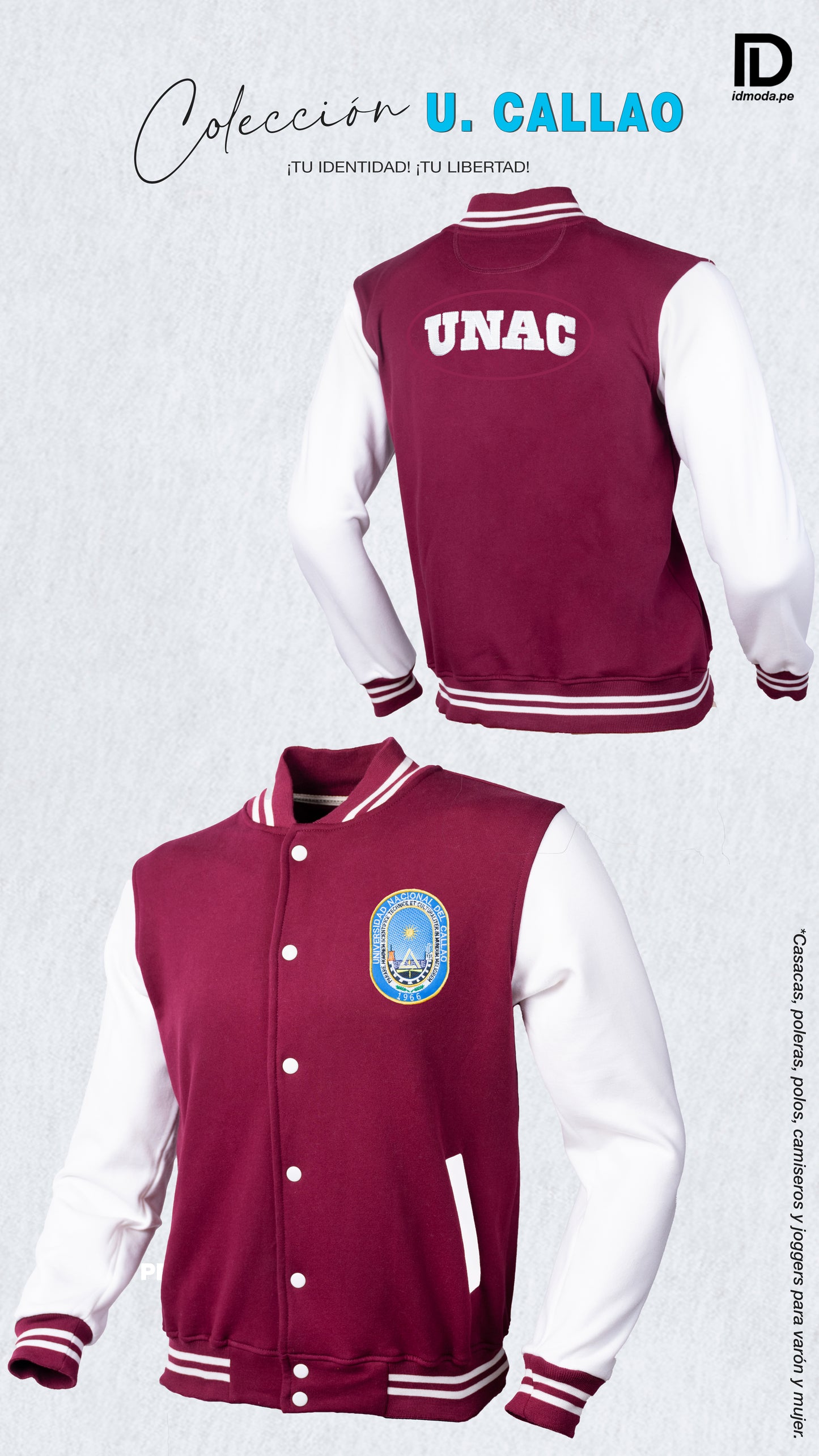 Chaqueta UNAC estilo americano